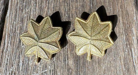 Insignes originaux de grade officier MAJOR US WWII (paire)