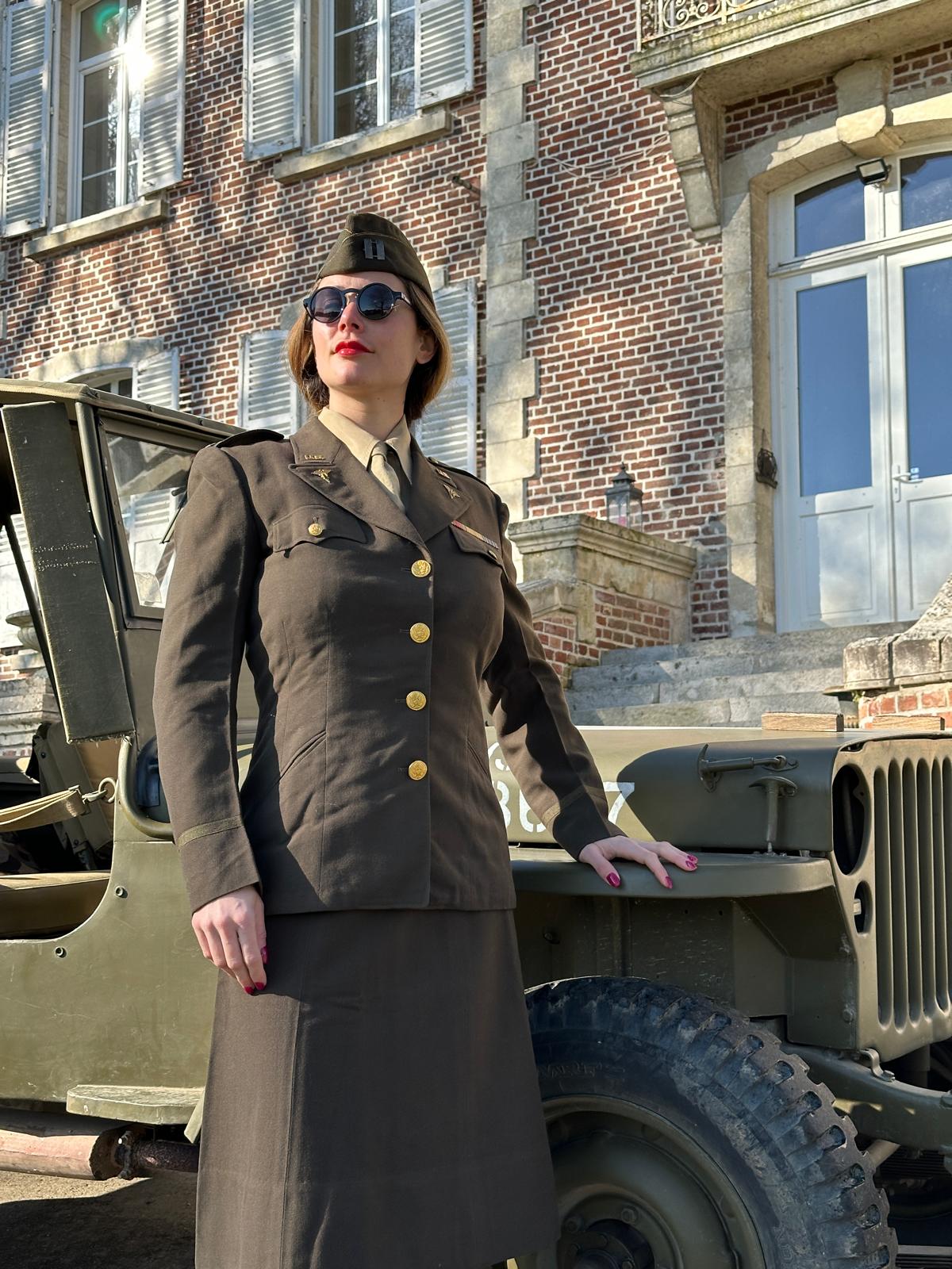 Uniforme Femme ANC Officier USA ww2 - Original Named