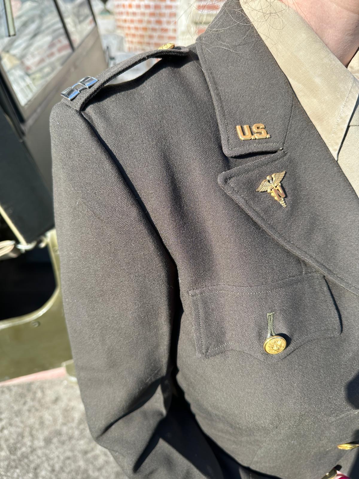 Uniforme Femme ANC Officier USA ww2 - Original Named